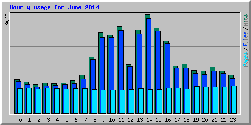 Hourly usage for June 2014