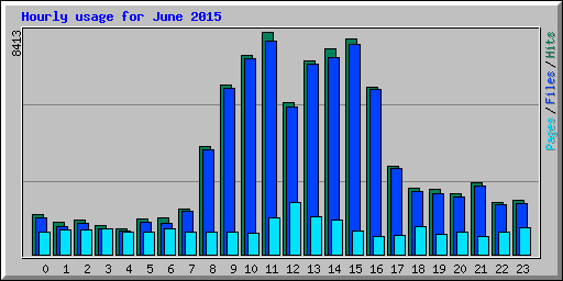 Hourly usage for June 2015